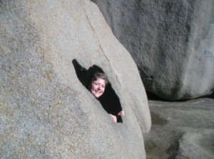 Hiding in a rock...