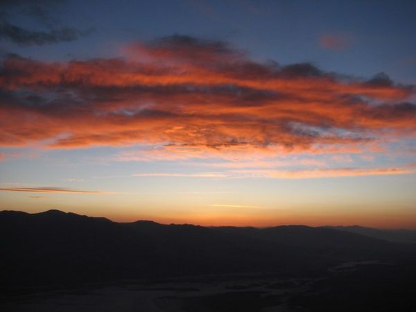Death Valley - Sunnset with sun gone