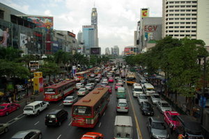 Bangkok traffic from above