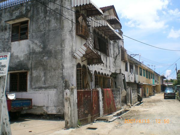 Tsunami damaged building  