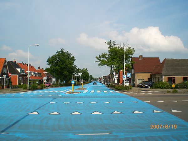 Drachten's blue street