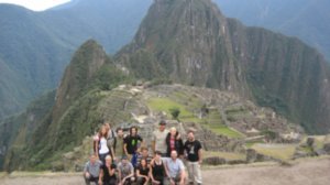 The crew at Machu Picchu