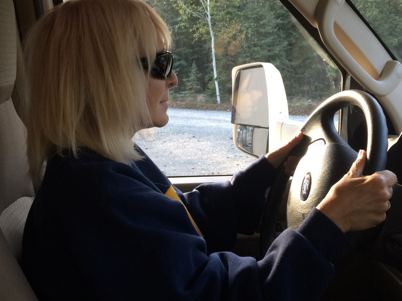Dorrie at the wheel