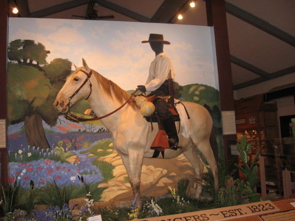 Life size of ranger and horse