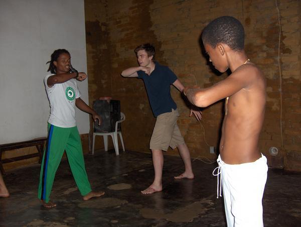 Mike doing capoeira