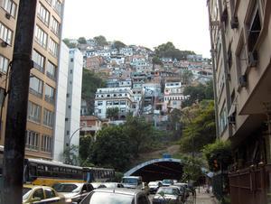 A favela on top of Copacabana