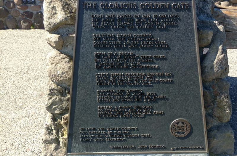 Golden Gate Bridge plaque
