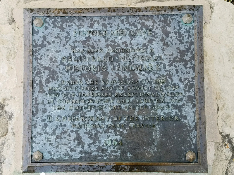 Plaque at Pictograph State Park