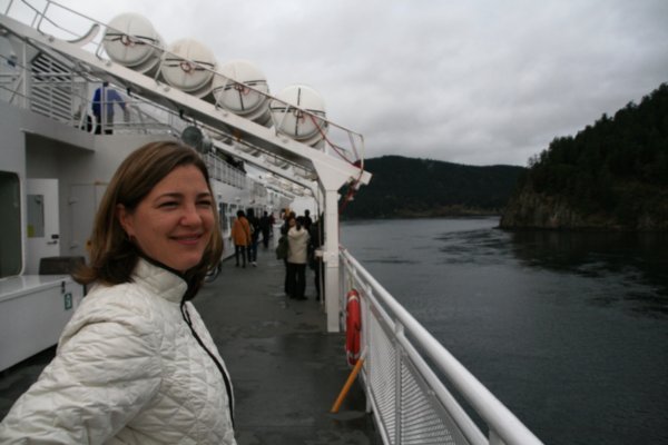 on the ferry