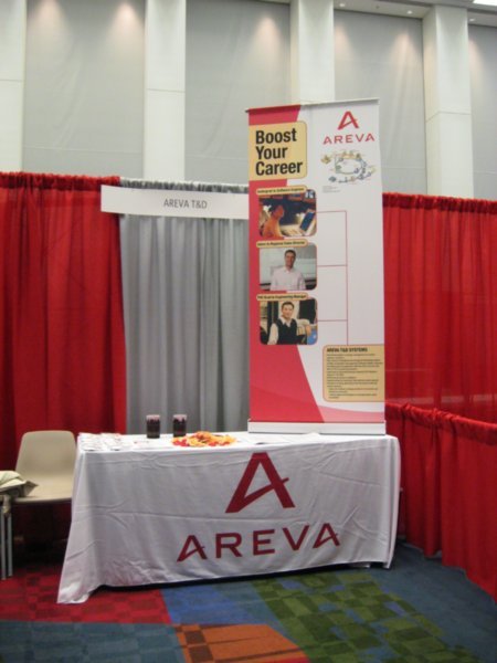 Areva Career Fair booth