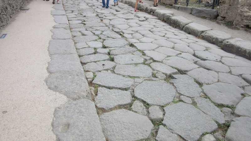 Roman street, also drainage whe it rained