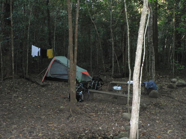 Camp at Mulligan Falls