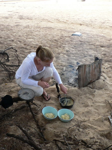 Rice pudding in the camp oven at Penefather
