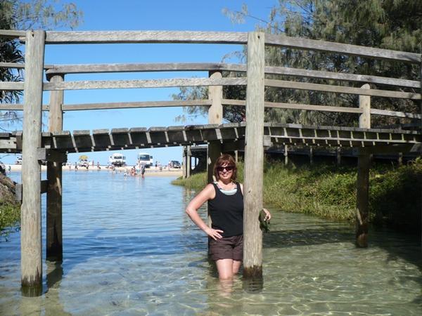 Rebecca in Fraser Island Fresh water creek