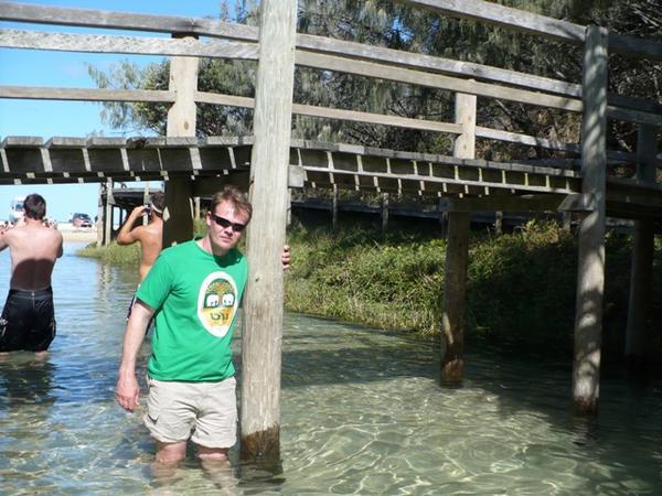 Andreas in Fraser Island Fresh water creek