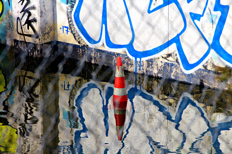 Cones  and graffiti