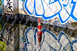 Cones  and graffiti