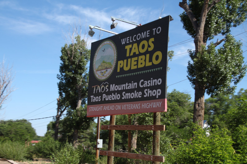 Taos Pueblo signpost