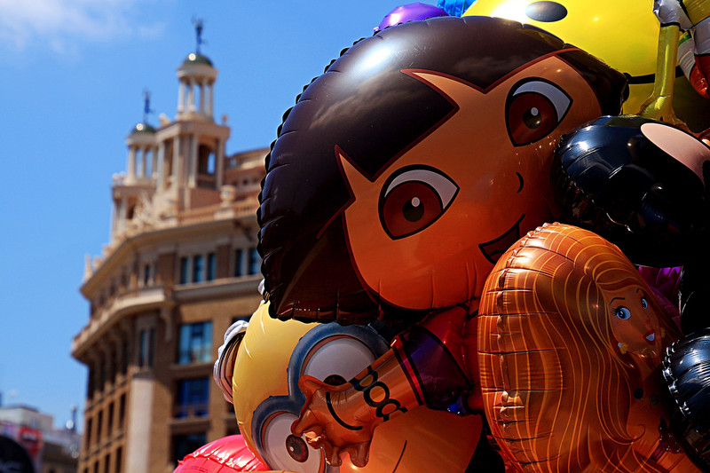 Dora and friends exploring Barcelona