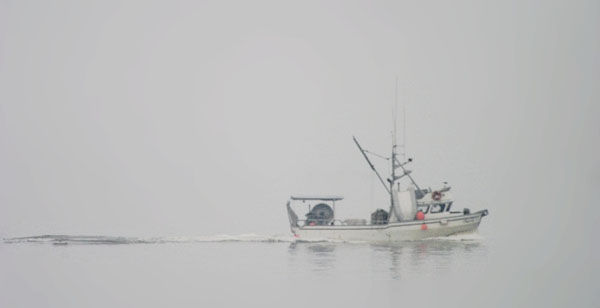 White Boat in the Fog