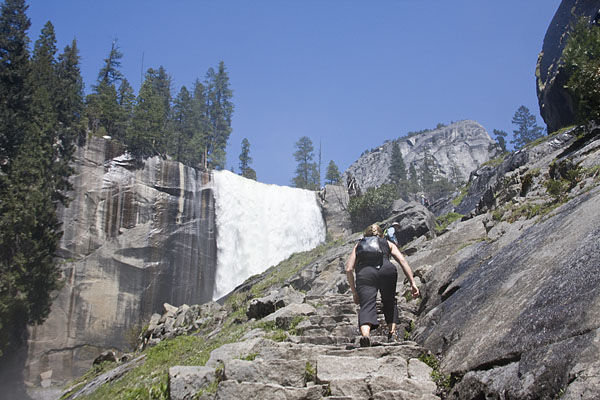 The Mist Trail next to Vernal Fall