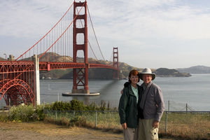 Deb and Frank at the Golden Gate Bridge