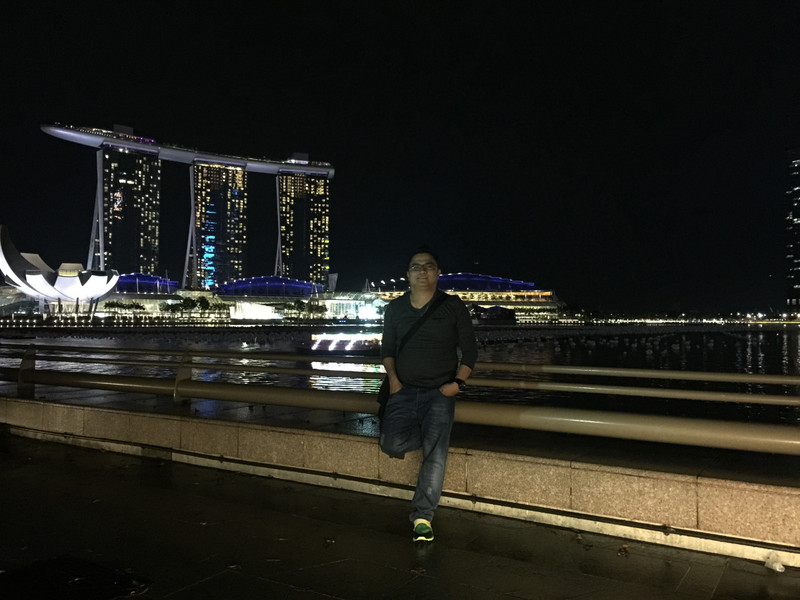 Breathtaking View of Marina Bay Sands on the Background