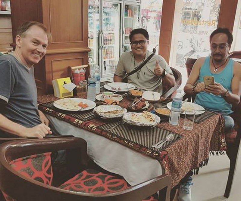 Lunch with Robert from United States and Albert from Myanmar @ Indian Restaurant in Pattaya
