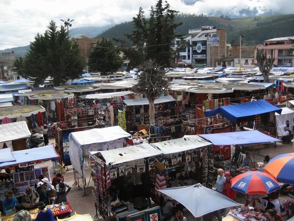 Just a small snippet of the Otavalo crafts market