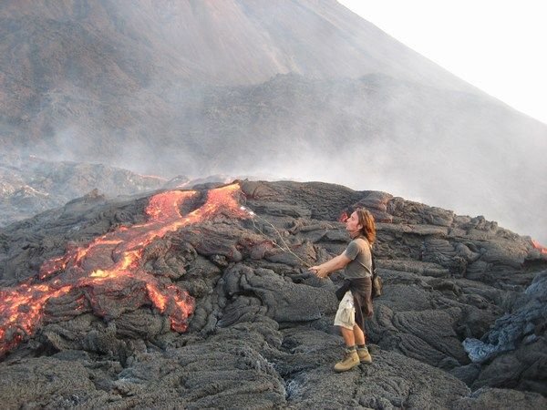 Just another day roasting marshmellows over lava