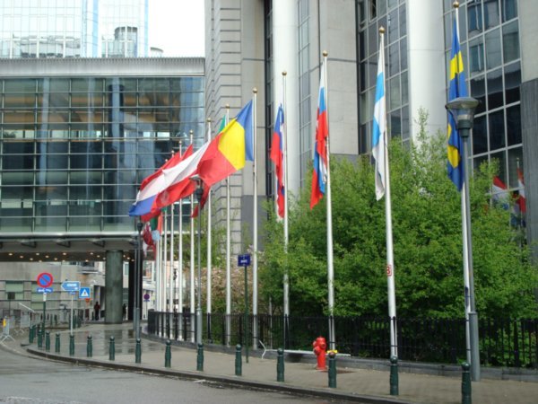 EU parliament - flags