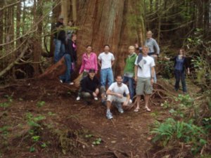 group pic at Cathedral Grove 