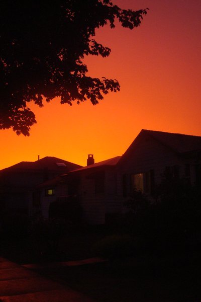 Storm night - awesome sunset