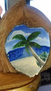 Attempt 2 at Painting in a Coconut