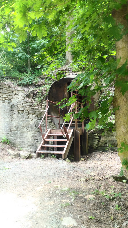 Entrance to tunnel and cave in Lockport