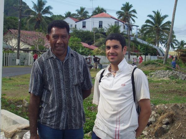 Tabaki and I during his town tour...