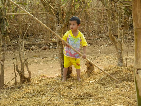 Thai Child hard at work