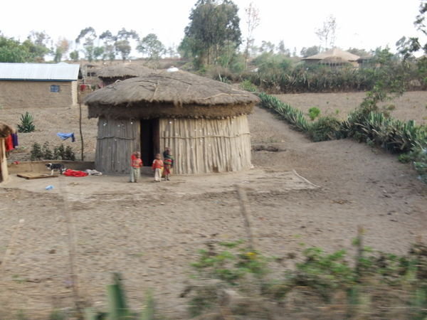 Maasai village hut.