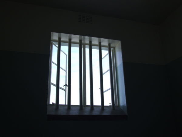 Nelson Mandela's cell window...