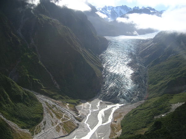 View of the Glacier from the Helicopter