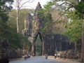 The magnificent  South Gate at  Angkor Thom