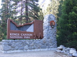 Entrance to Kings Canyon National Park - California