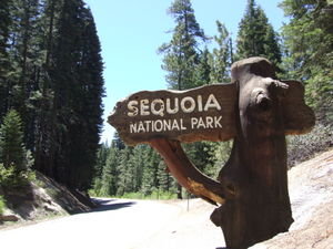 Entrance to Sequoia National Park - California