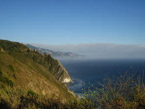 Big Sur with low morning cloud