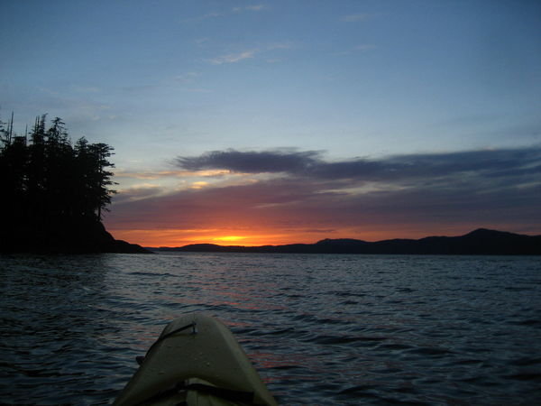 Enjoying the evening kayak