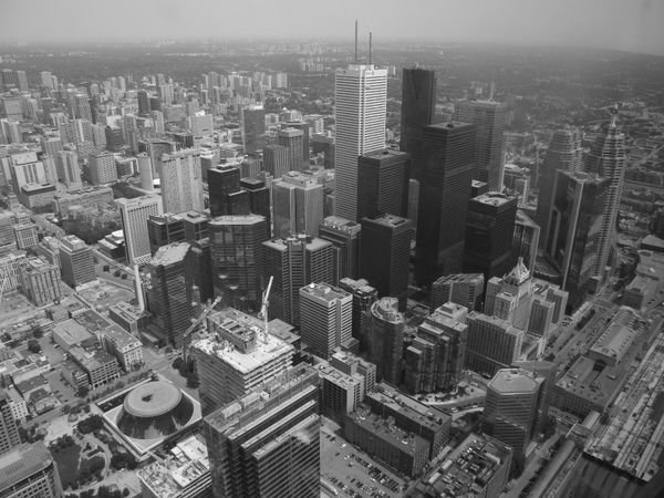 Toronto's business district from the CN Tower 