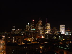 Toronto City Centre at night
