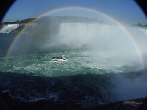 A perfect rainbow at the Falls