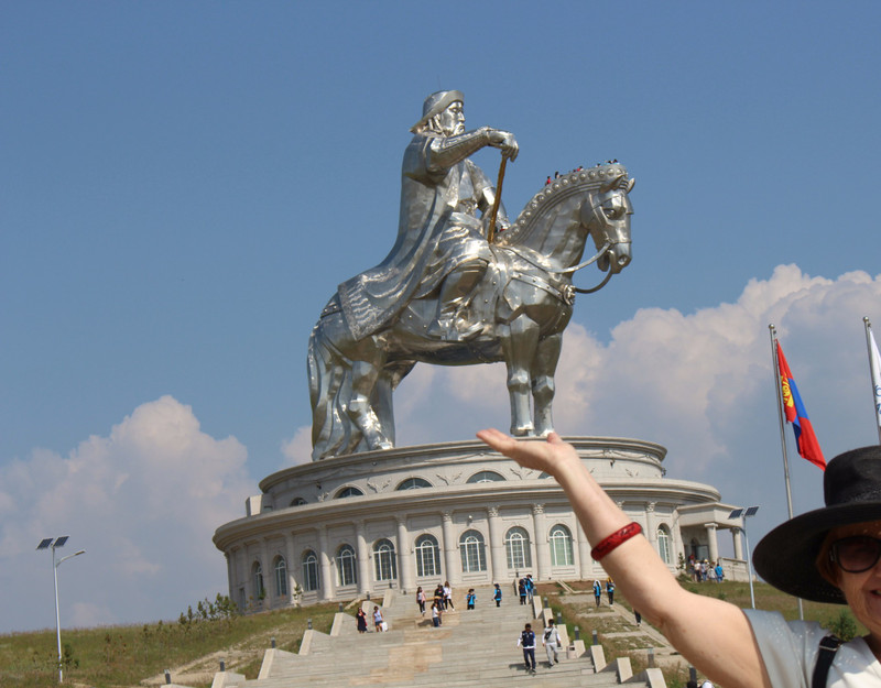 A very very large Genghis Khan Statue