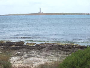 View out to Isla del Aire and lighthouse